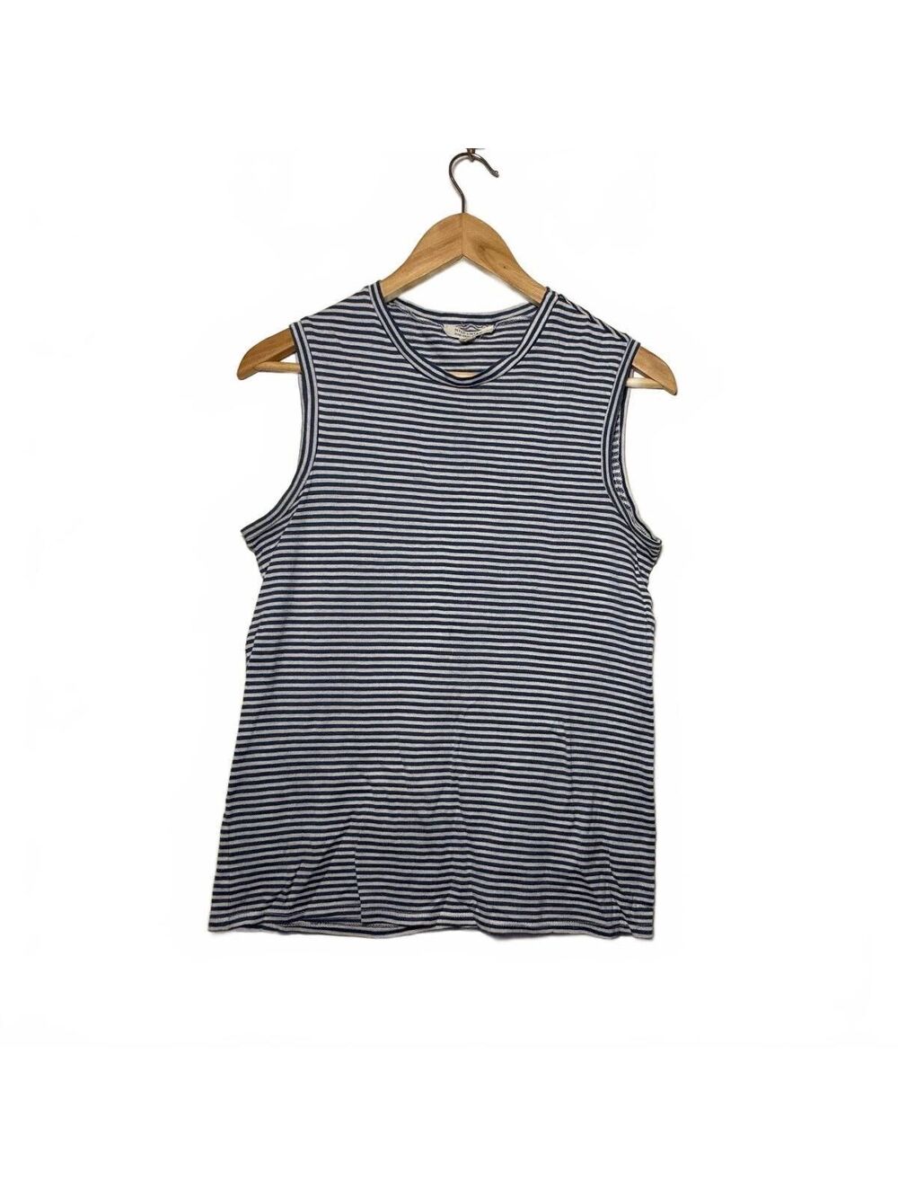 Nili Lotan Sleeveless Striped Cotton Top